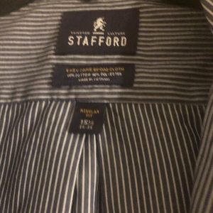 Blue and white stripe Stafford button up shirt…